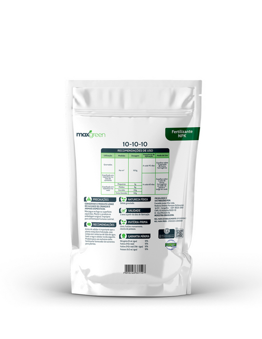 Maxgreen 10-10-10 - Fertilizante Mineral Misto 1kg