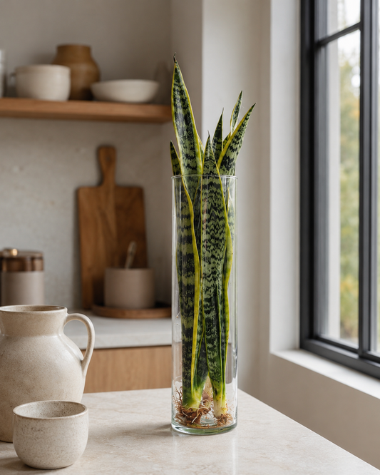Espada de Santa Bárbara em Vaso de Vidro