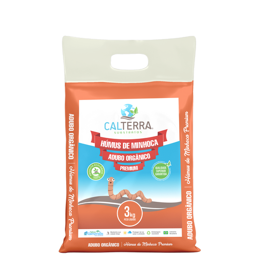 Húmus de Minhoca 3kg - Adubo Orgânico Premium
