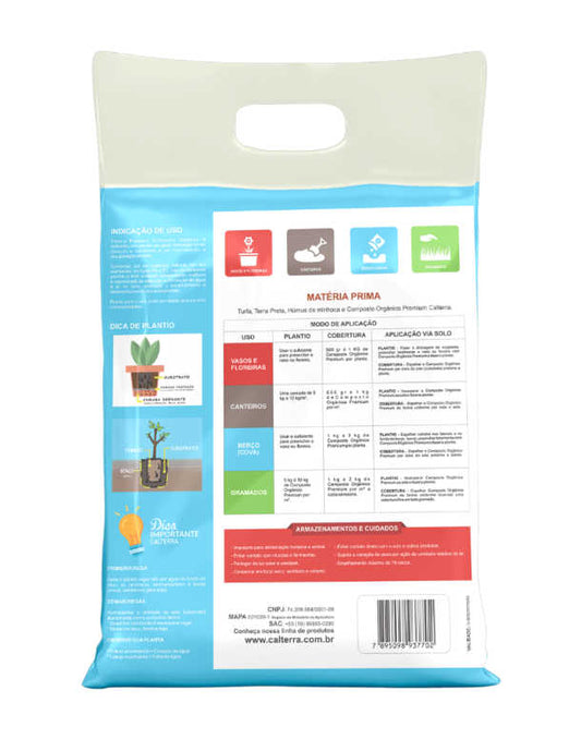 Substrato Terra Composto Orgânico Premium Calterra 3kg