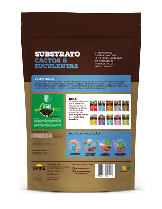 Substrato Para Cactos e Suculentas Mr Spike 1kg